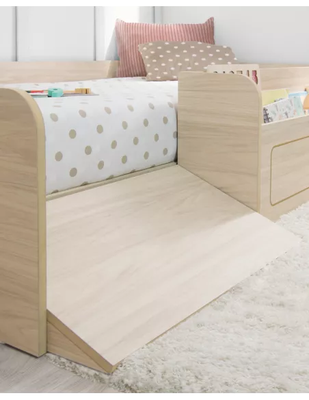Letto montessori 90x190 con contenitore e rampa | Consegna gratuita