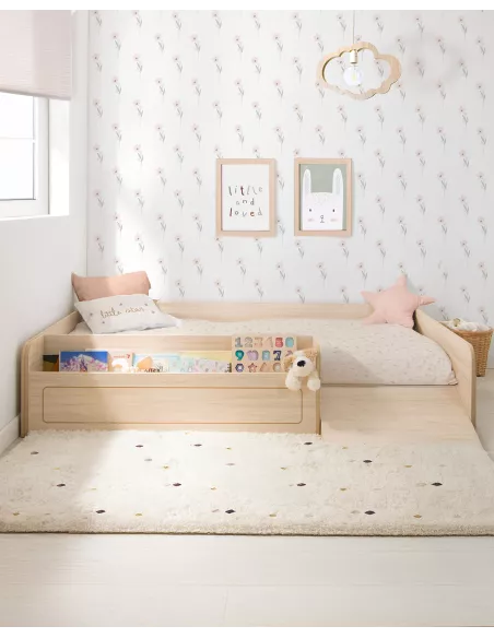 Letto montessori 90x190 con contenitore e rampa | Consegna gratuita