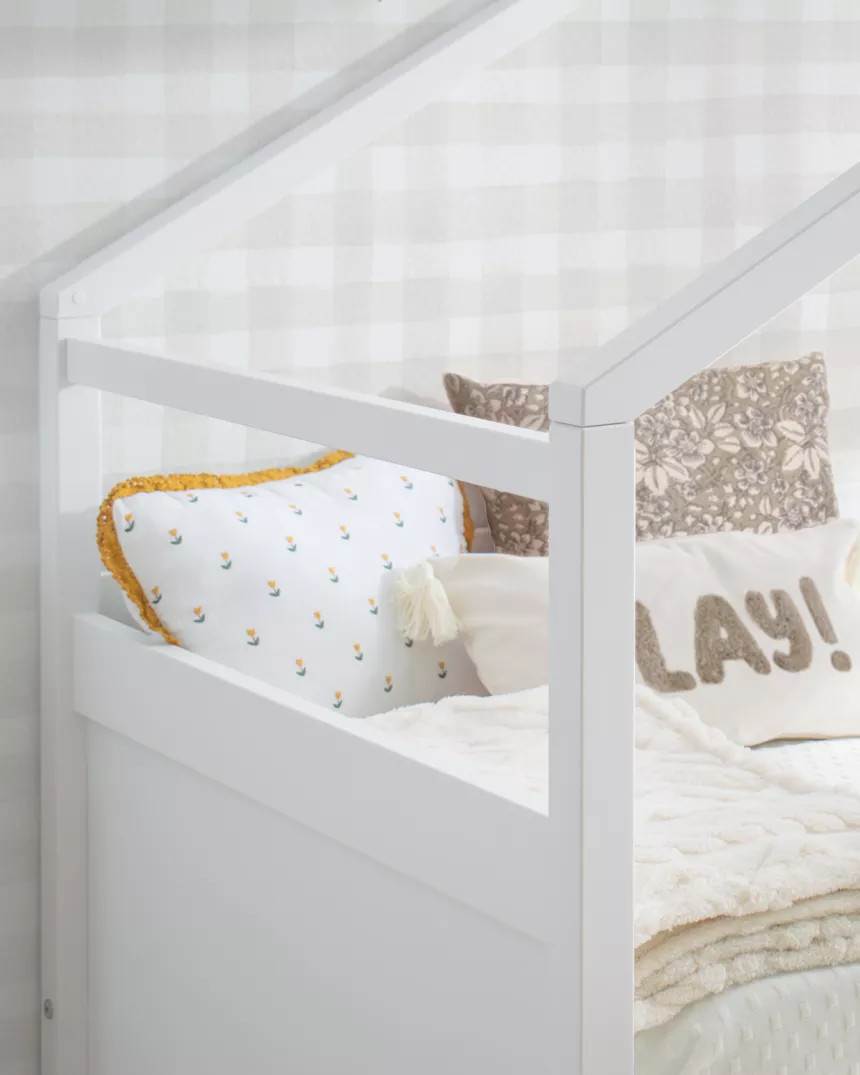 Letto a Casetta estraibile bianco - Consegna gratuita