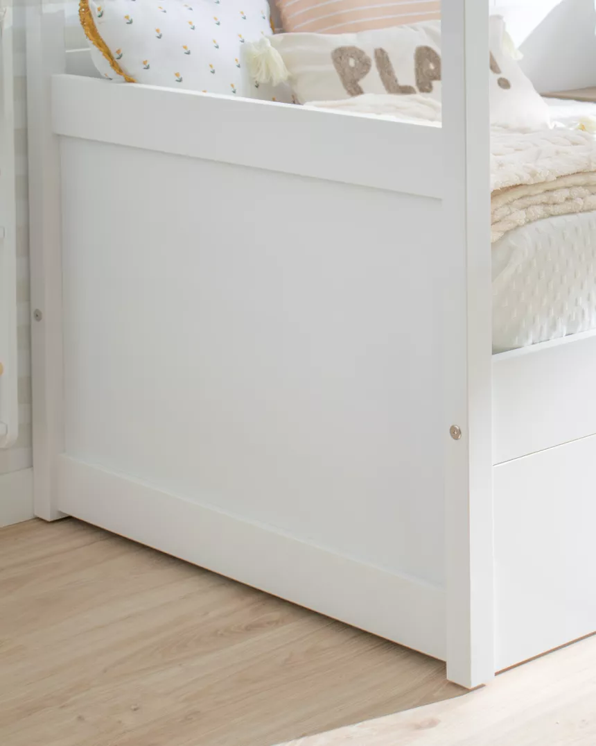 Letto a Casetta estraibile bianco - Consegna gratuita