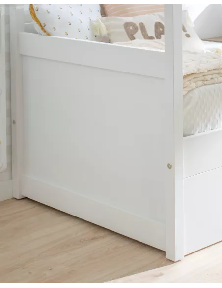 Letto a Casetta estraibile bianco - Consegna gratuita