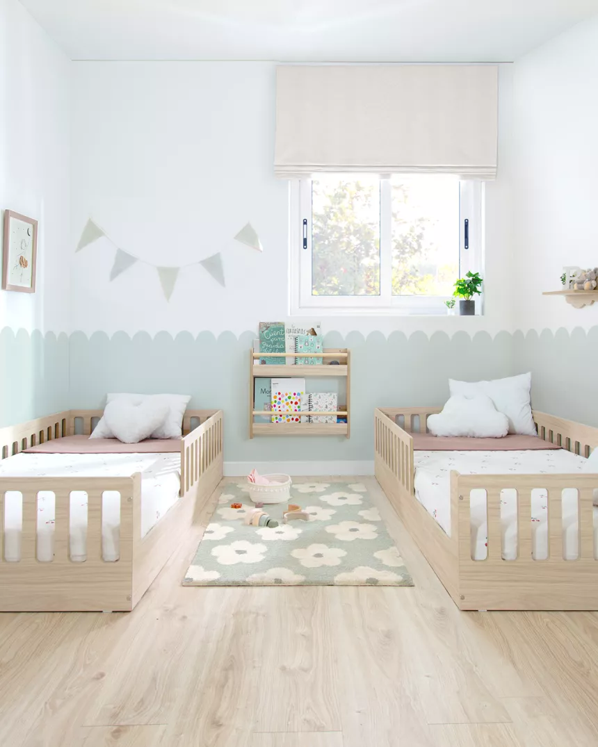 Letto Montessori Creta con barriera di sicurezza – Autonomia e qualità