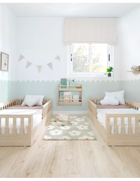 Letto Montessori Creta con barriera di sicurezza – Autonomia e qualità