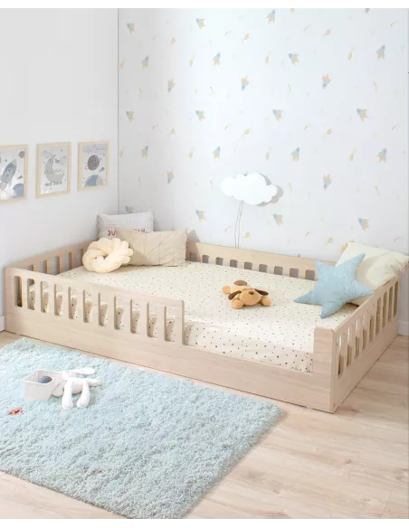 Letto Montessori Creta con barriera di sicurezza – Autonomia e qualità