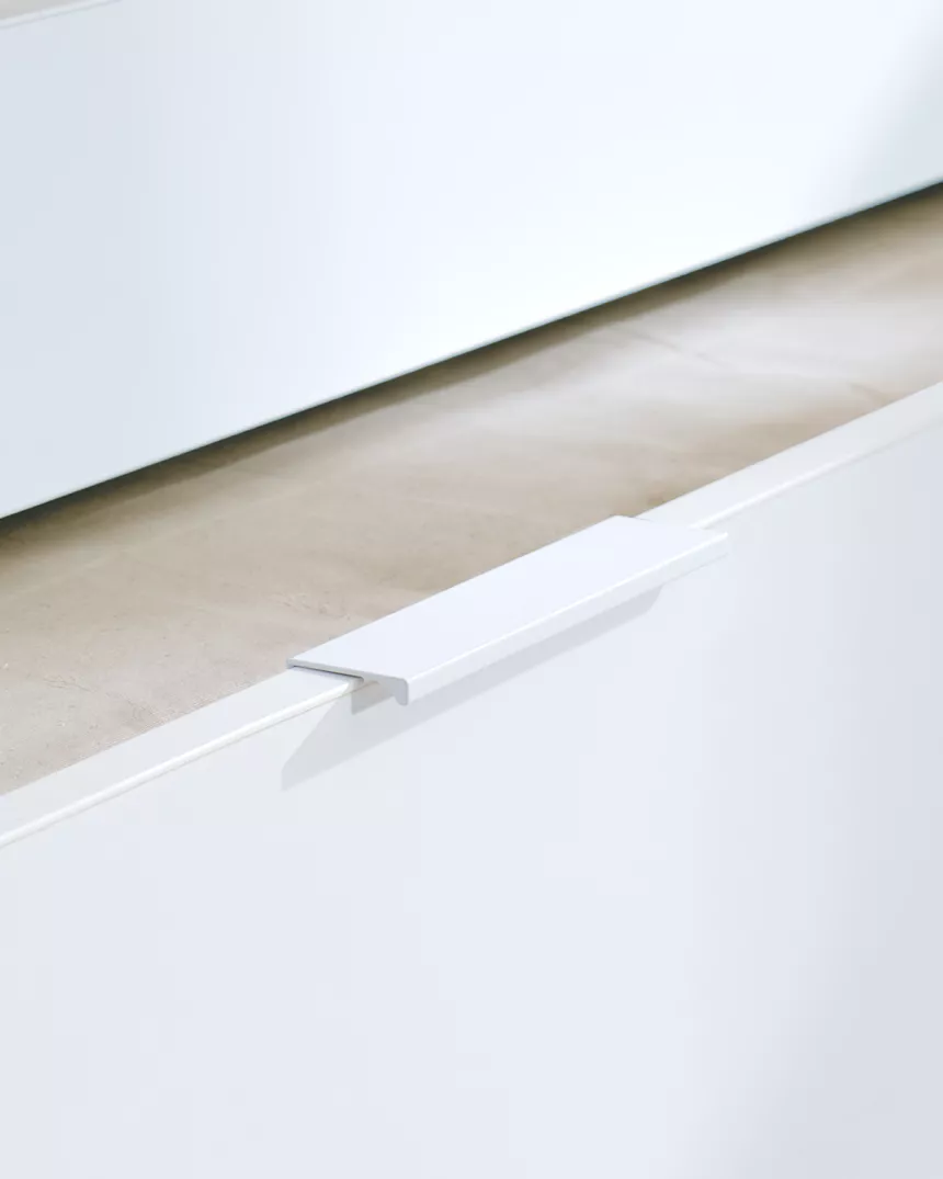 Letto estraibile laminato bianco 90x190 pediera bassa