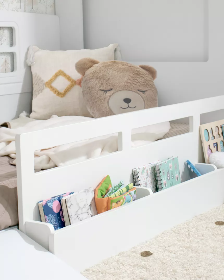 letto a casetta montessori con contenidore e rampa - Consegna gratuita