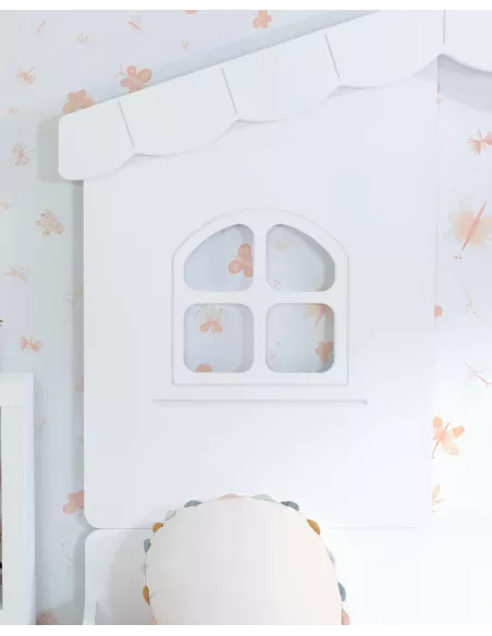 Letto a casetta montessori finestre - Consegna gratuita