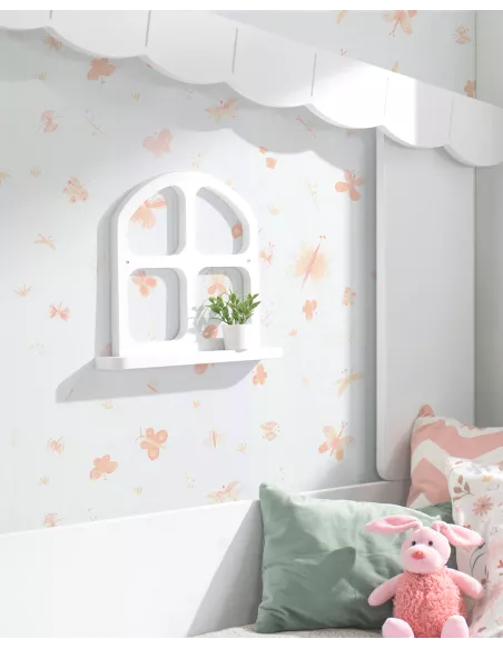 Letto a casetta montessori finestre - Consegna gratuita