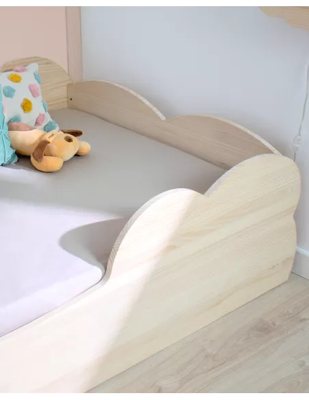 Letto Montessori Nuvola legno naturale - Consegna gratuita