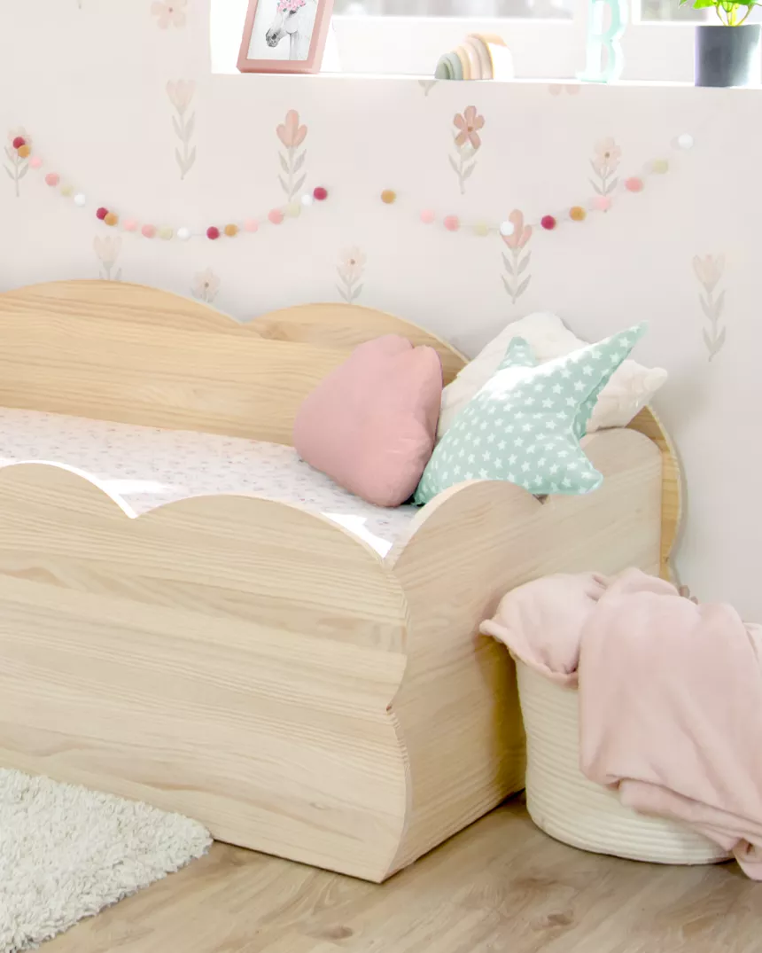 Letto Montessori Nuvola legno naturale - Consegna gratuita