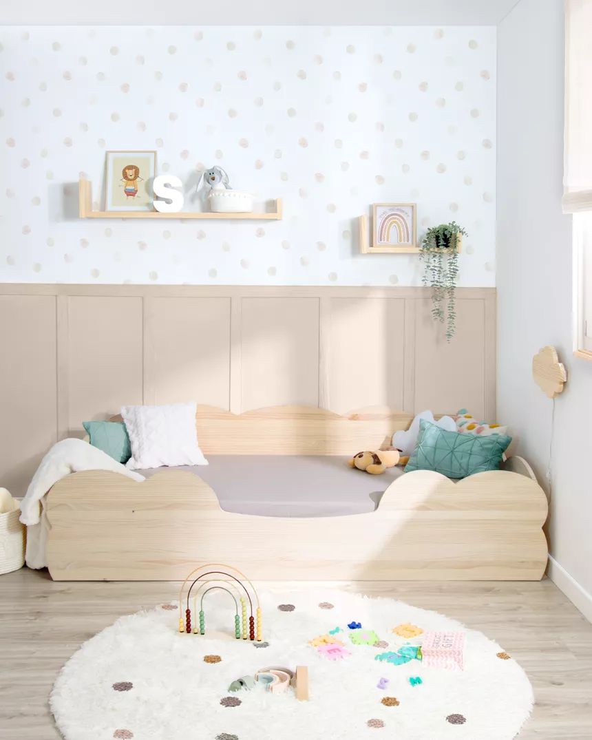 Letto Montessori Nuvola legno naturale - Consegna gratuita