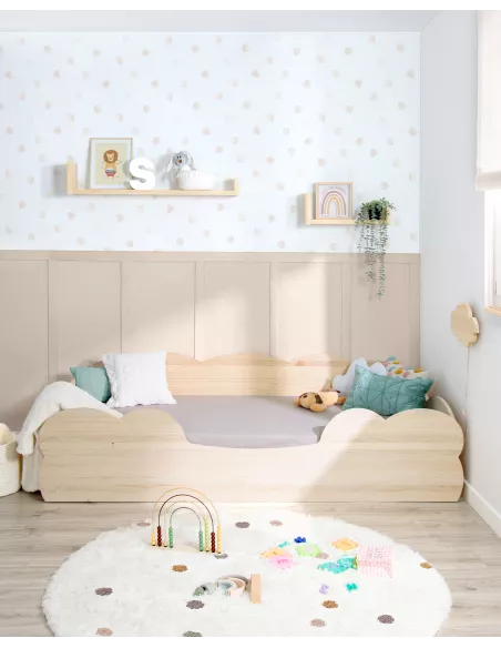 Letto Montessori Nuvola legno naturale - Consegna gratuita