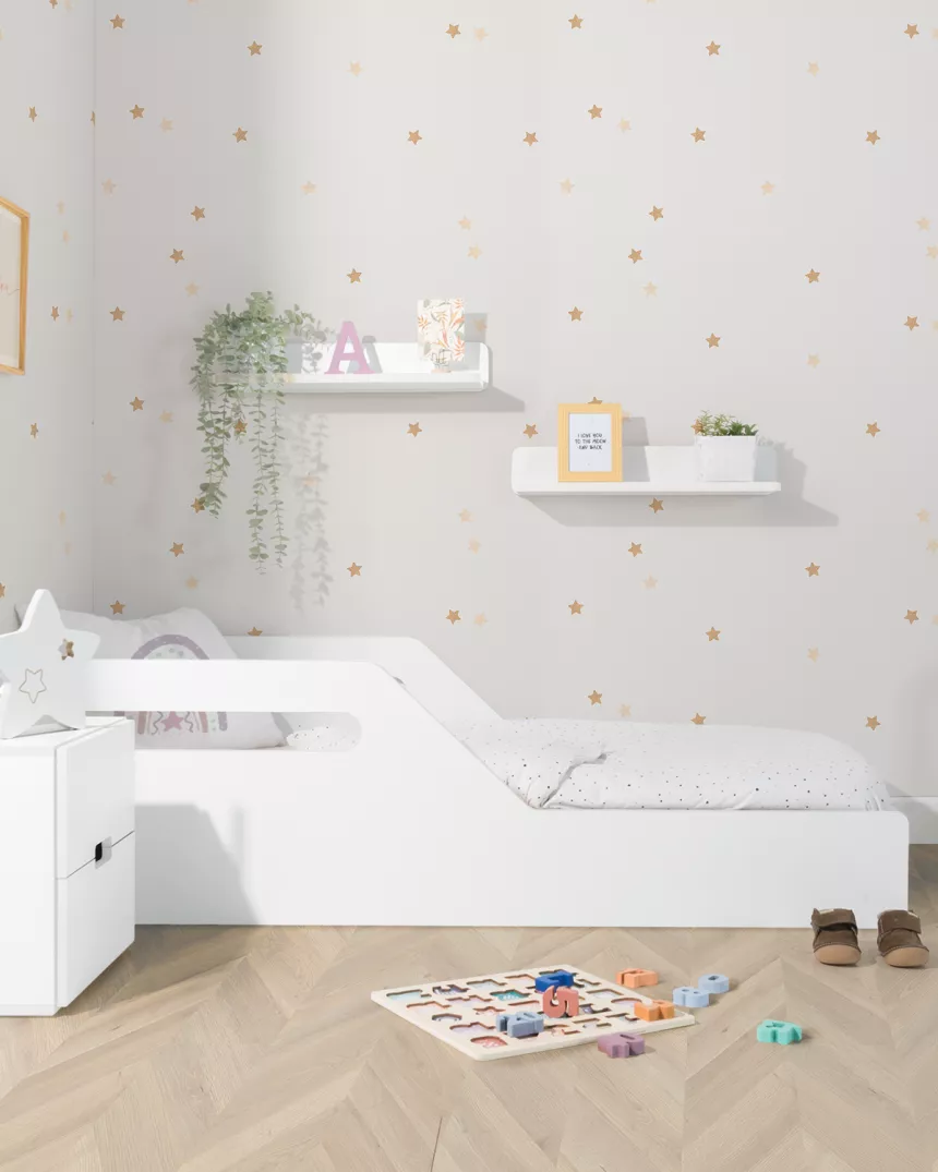 Letto Montessori bianco.  - Consegna gratuita