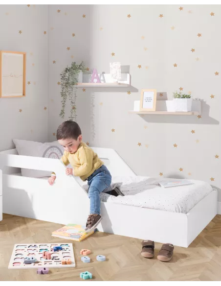 Letto Montessori bianco.  - Consegna gratuita