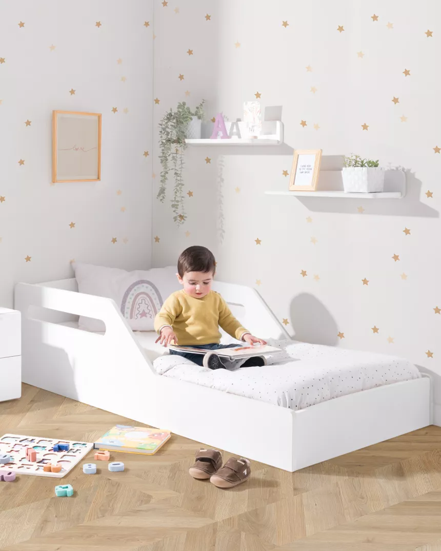 Letto Montessori bianco.  - Consegna gratuita