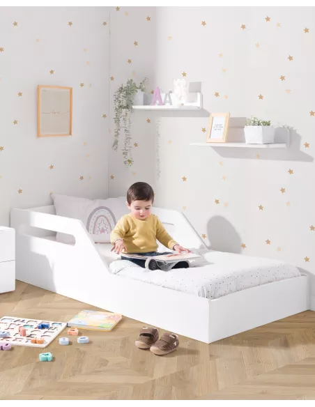 Letto Montessori bianco.  - Consegna gratuita