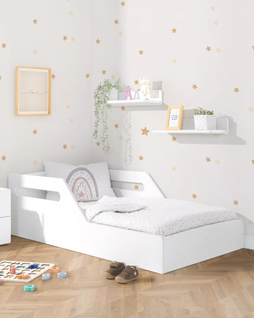 Letto Montessori bianco.  - Consegna gratuita