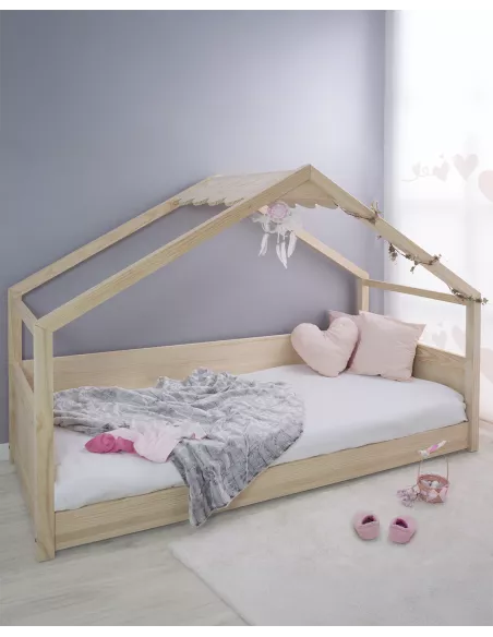 Letto Montessori a casetta legno naturale - Consegna gratuita