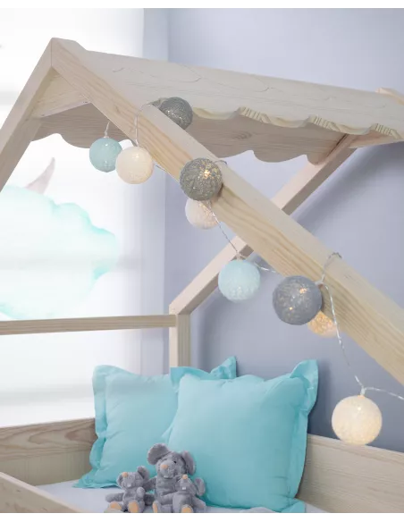 Letto Montessori a casetta legno naturale - Consegna gratuita