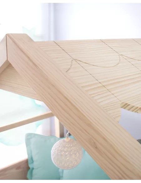 Letto Montessori a casetta legno naturale - Consegna gratuita