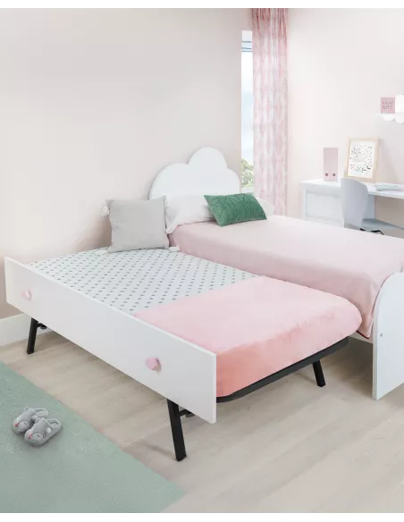 Letto per bambini estraibile Nuvola con luce
