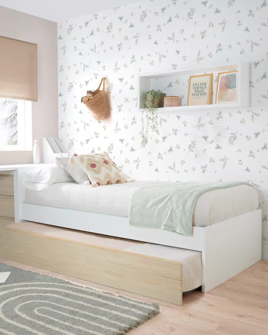 Letto estraibile per bambini nordico - pediera bassa