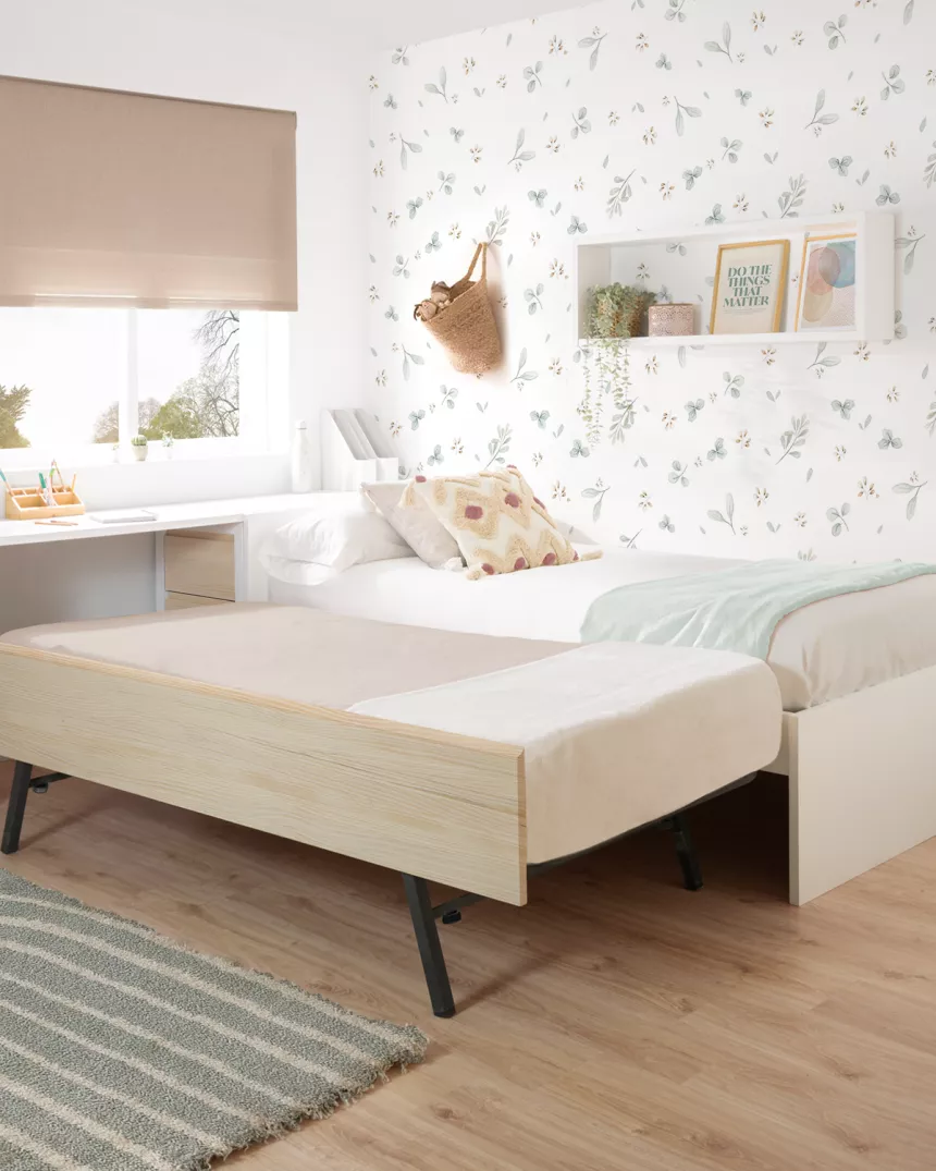 Letto estraibile per bambini nordico - pediera bassa