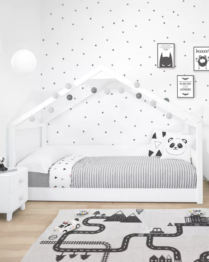 Letto Montessori a casetta bianco - Consegna gratuita 2