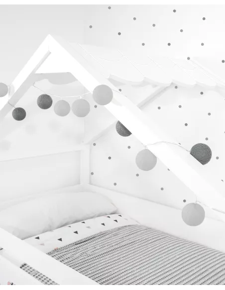 Letto Montessori a casetta bianco - Consegna gratuita