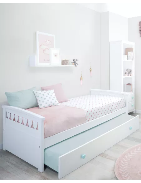 Letto estraibile Cuori - Consegna gratuita