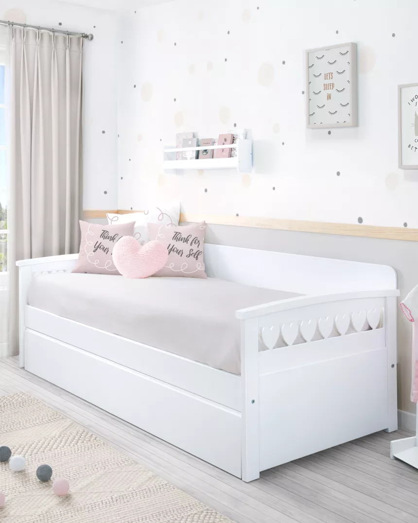 Letto estraibile Cuori - Consegna gratuita