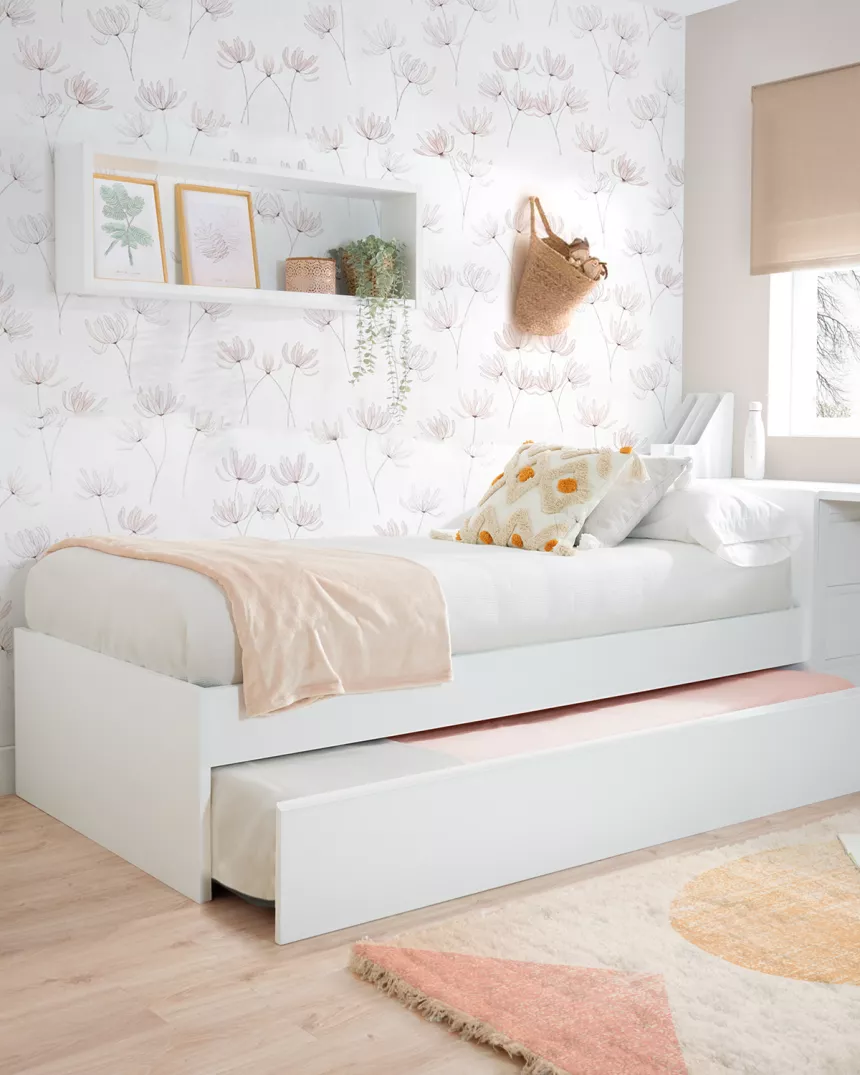 Letto estraibile per bambini Bianco - Pediera bassa 2