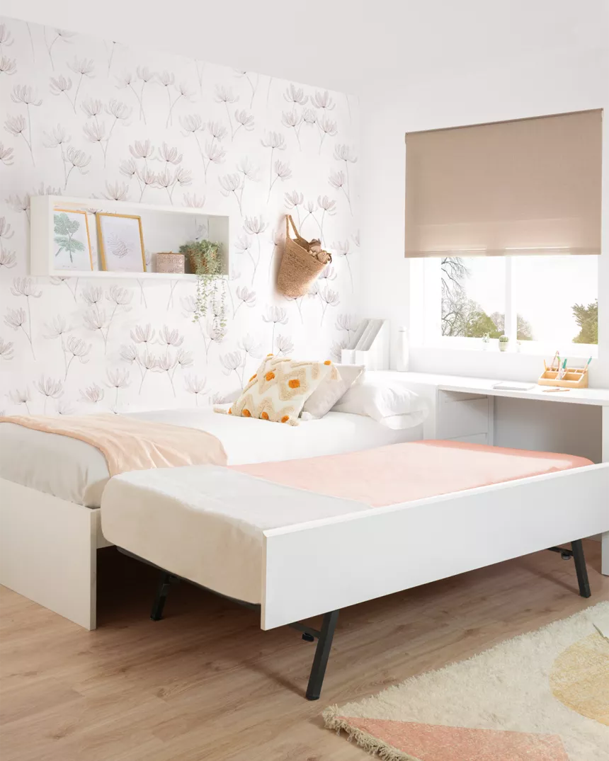 Letto estraibile per bambini Bianco - Pediera bassa