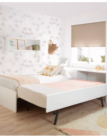 Letto estraibile per bambini Bianco - Pediera bassa