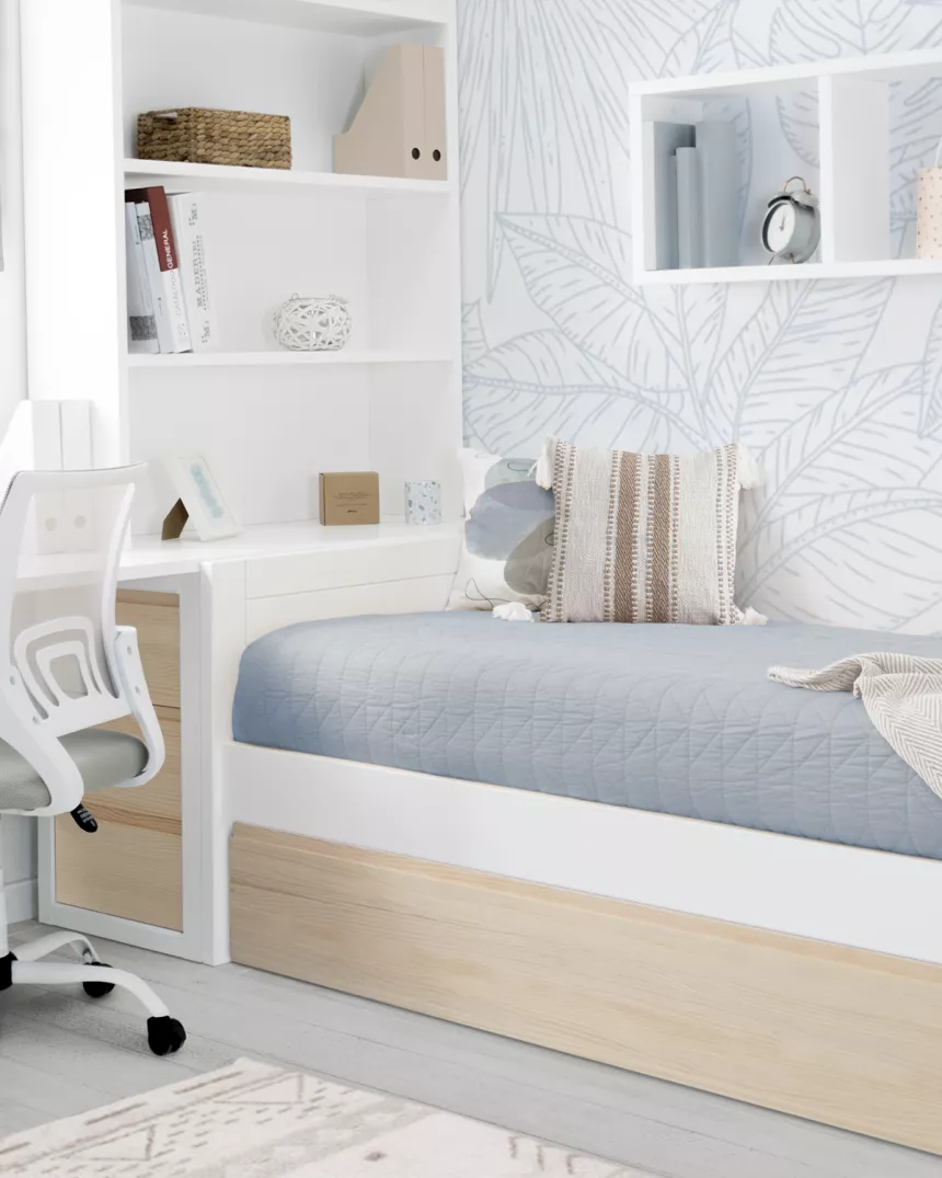 Letto estraibile lineare nordico - consegna gratuita