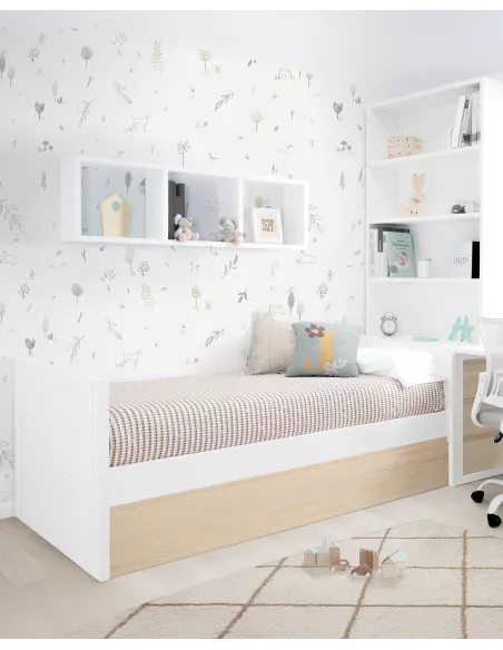 Letto estraibile lineare nordico - consegna gratuita