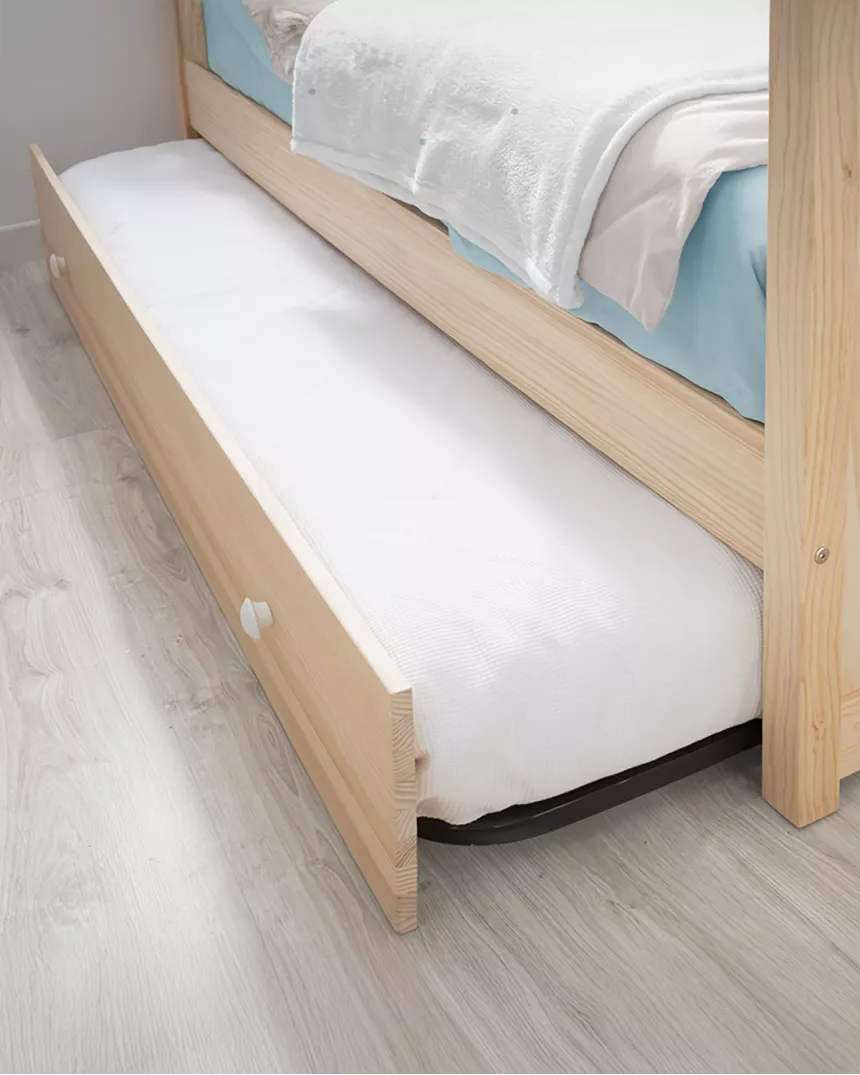 Letto casetta estraibile in legno - Consegna gratuita