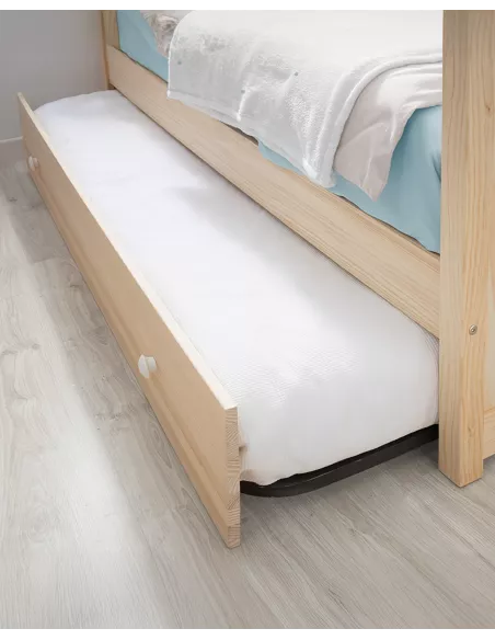 Letto casetta estraibile in legno - Consegna gratuita