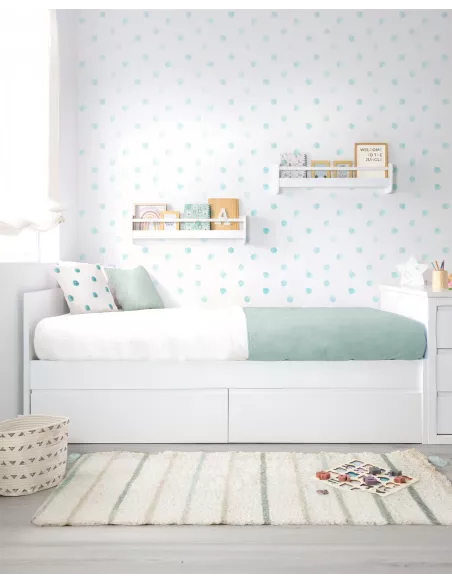 Letto con cassetti per bambini bianco pediera bassa
