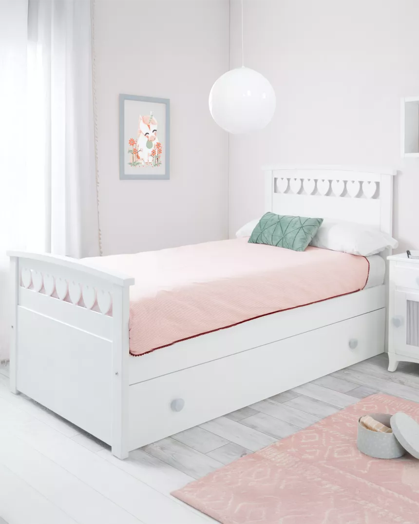 Letto estraibile Cuori II - Consegna gratuita