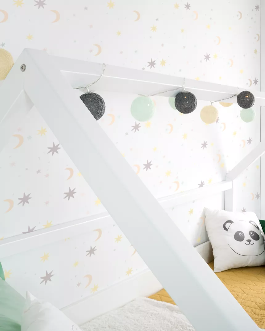 Letto estraibile bianco casetta-Consegna gratuita