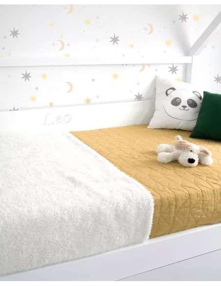 Letto estraibile bianco casetta-Consegna gratuita