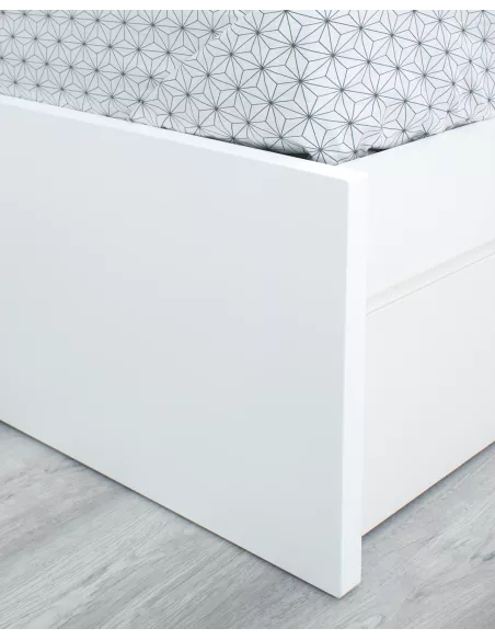 Letto con cassetti bianco basso - Consegna gratuita