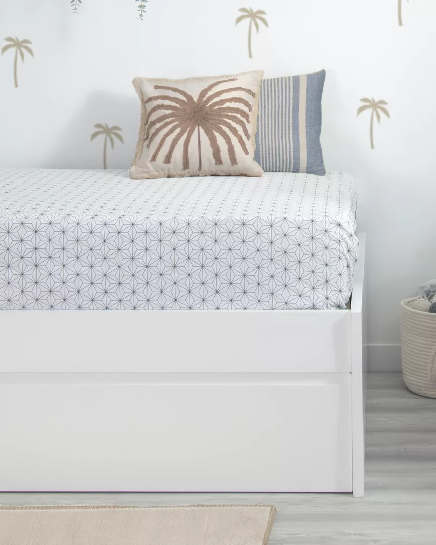 Letto con cassetti bianco basso - Consegna gratuita