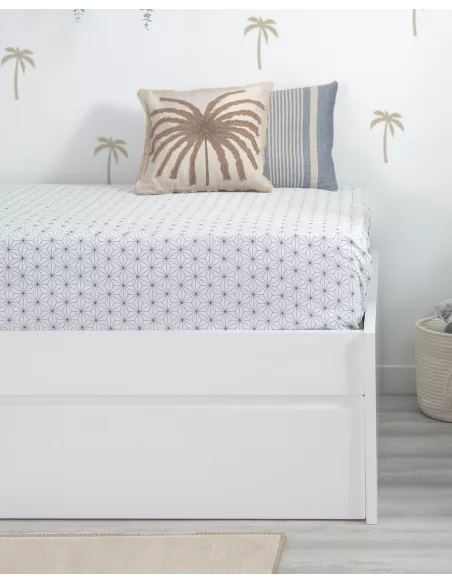 Letto con cassetti bianco basso - Consegna gratuita