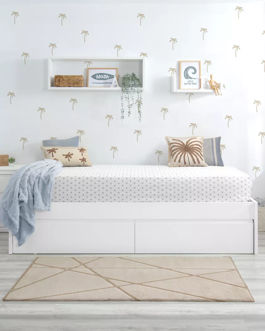 Letto con cassetti bianco basso - Consegna gratuita