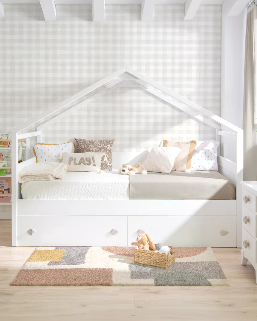 Letto bianco a casetta con cassetti- Consega gratuita