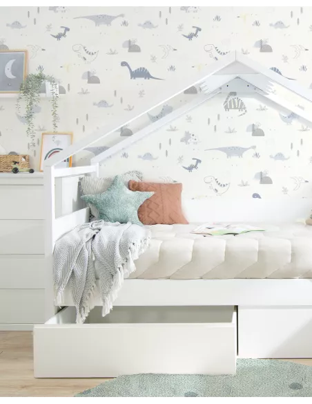 Letto bianco a casetta con cassetti- Consega gratuita