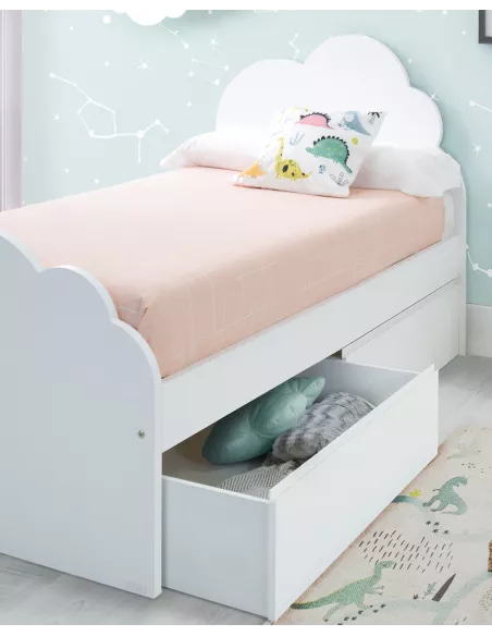 Letto con cassetti nuvola per bambini- Consegna gratuita