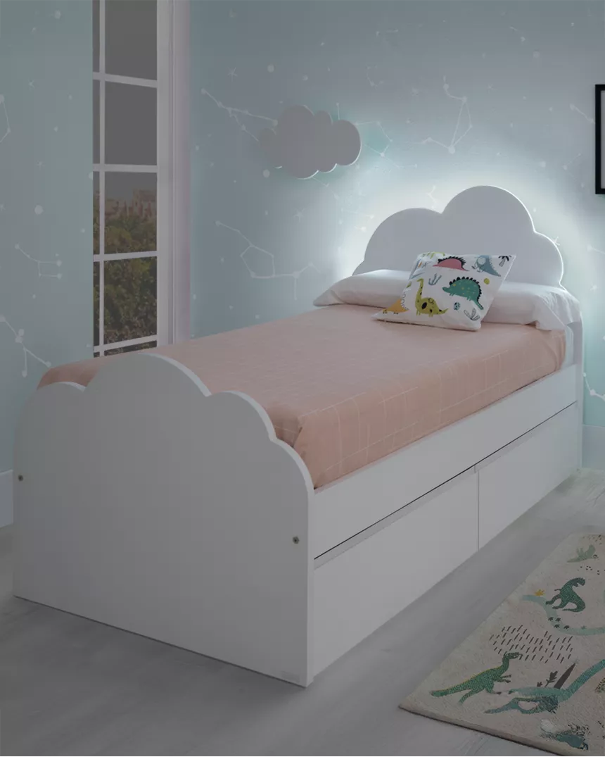 Letto con cassetti nuvola per bambini- Consegna gratuita